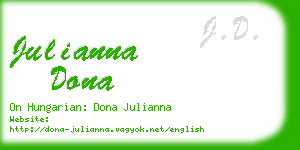julianna dona business card